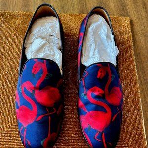 Marc Jacobs Silk Flamingo Loafers, Size 44, US 11
